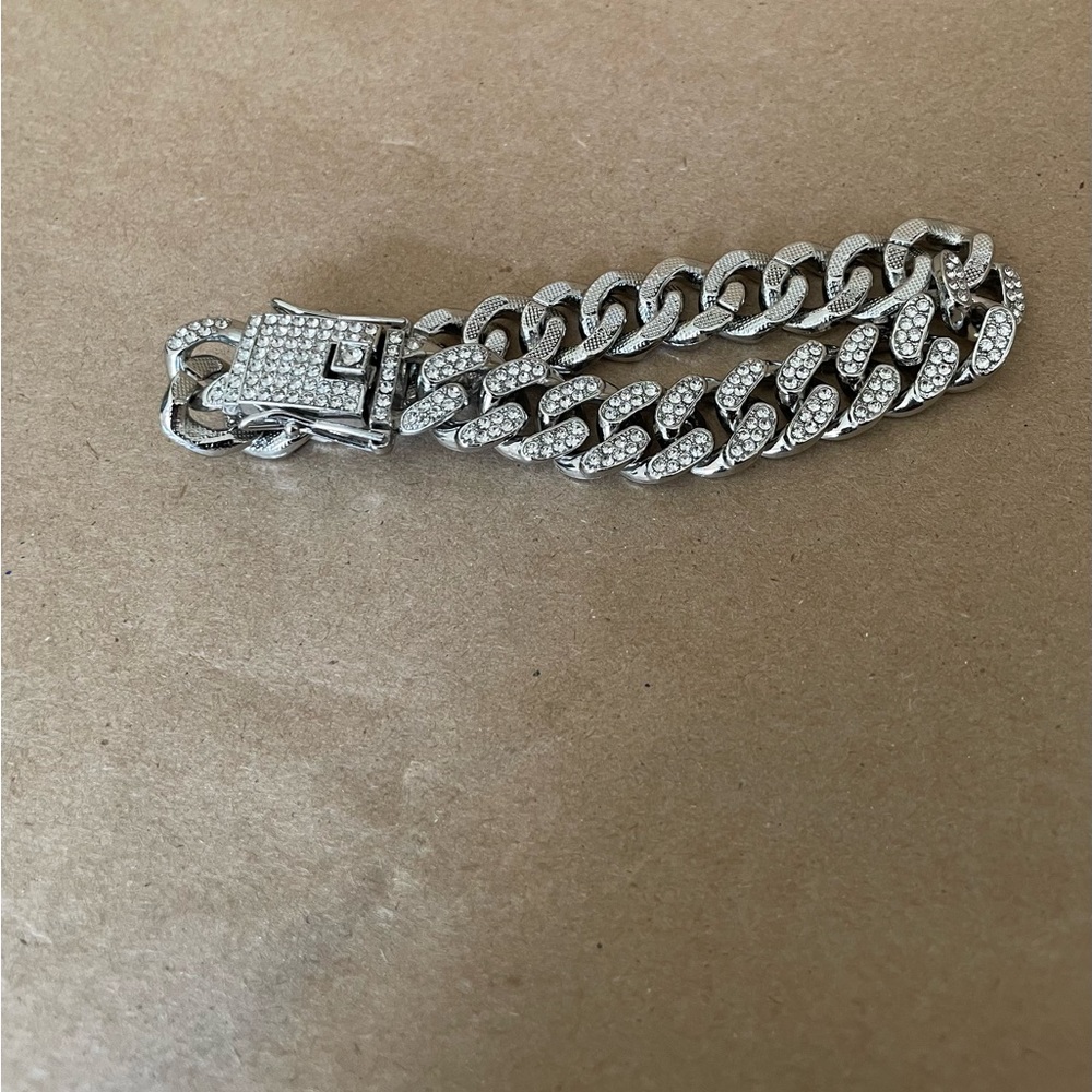 Mens bling bracelet 9”
